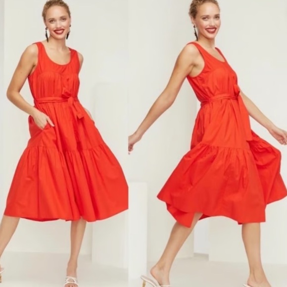 Anthropologie Roller Rabbit Coley Dress In Scarlet Red Women's Size XL EUC - Picture 1 of 6